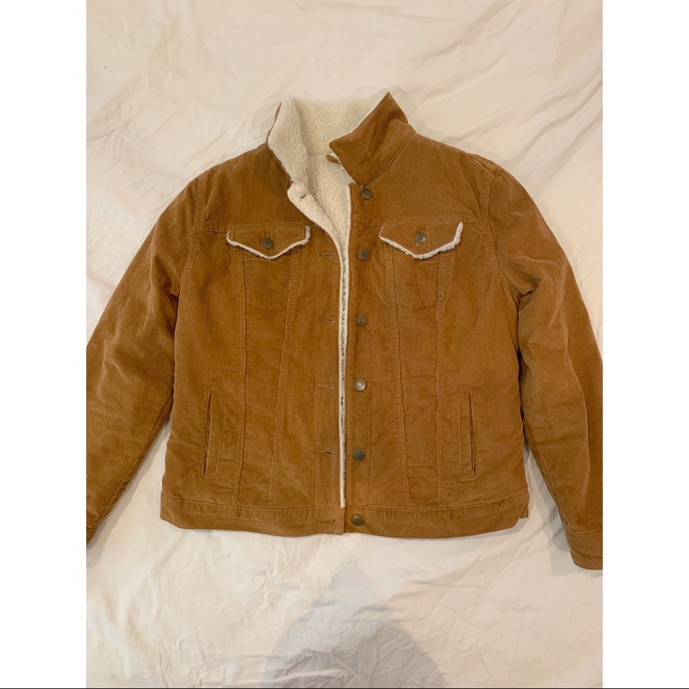 Sherpa-lined Orange/brown jacket